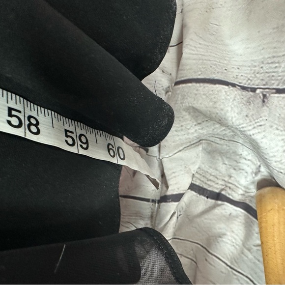 betsy & adam formal evening dress sz 14  black cream sheer top empire waist - Picture 5 of 12